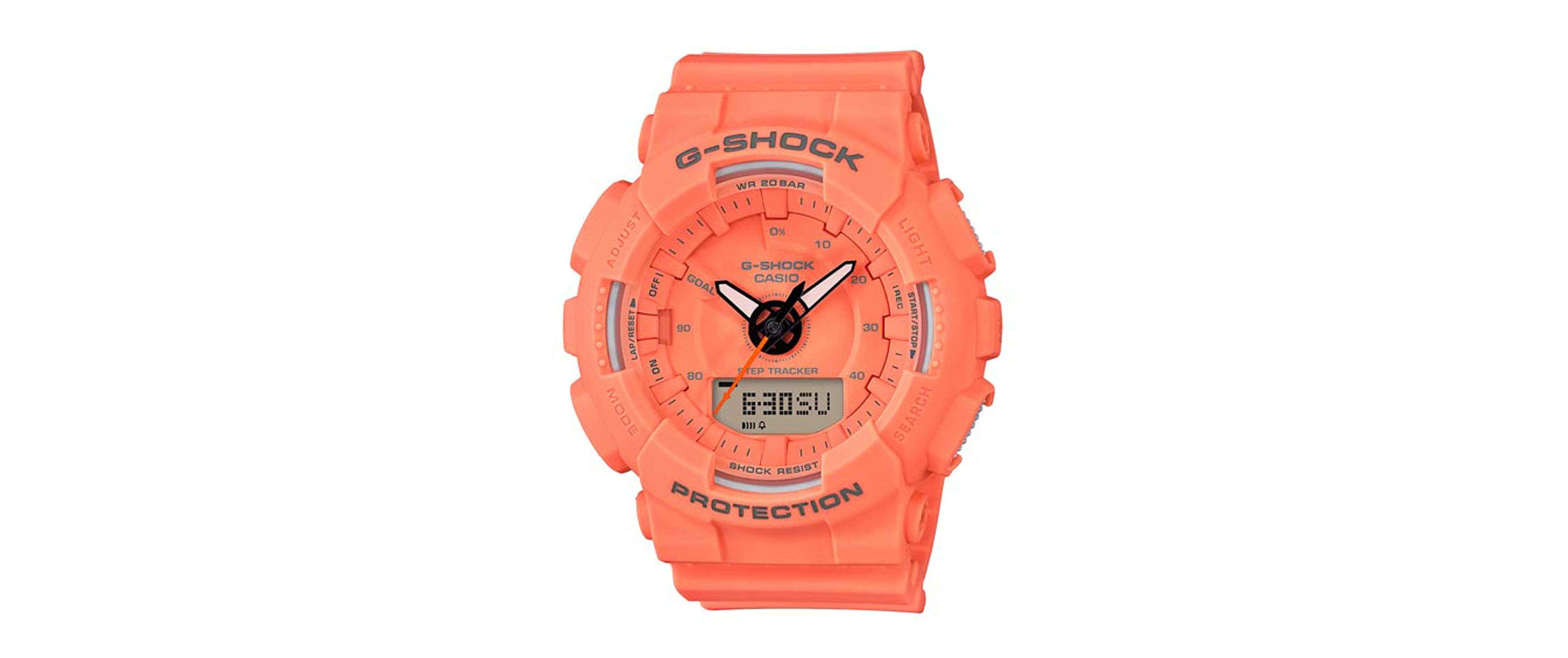 G-Shock GMAS130 Watch Women's Watches in Coral Buckle - Main Image