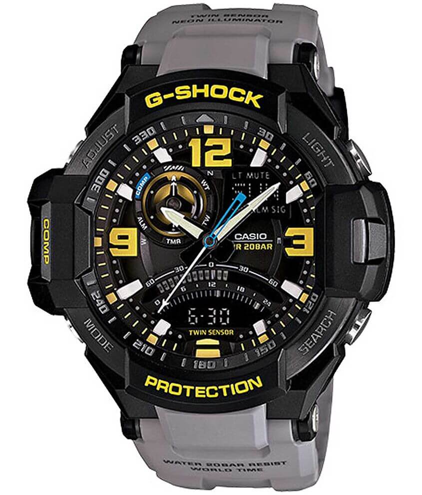 GShock Gravity Watch Men's Watches in Grey Buckle