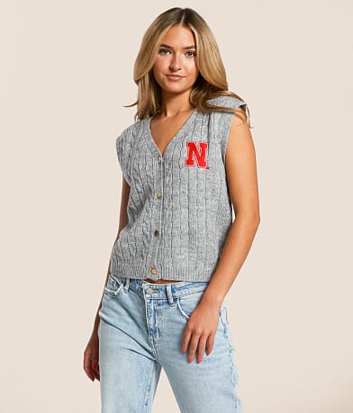 Gameday SOCIAL® Nebraska® Sweater Vest front view