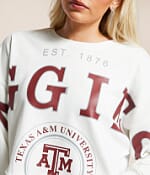 売れ筋商品|||ゲームデイ カットソー トップス レディース Women's White Texas A&M Aggies Freestyle Fleece Pullover Sweatshirt White TEXAS A&M AGGIES Freestyle Fleece Drop-Shoulder Pullover