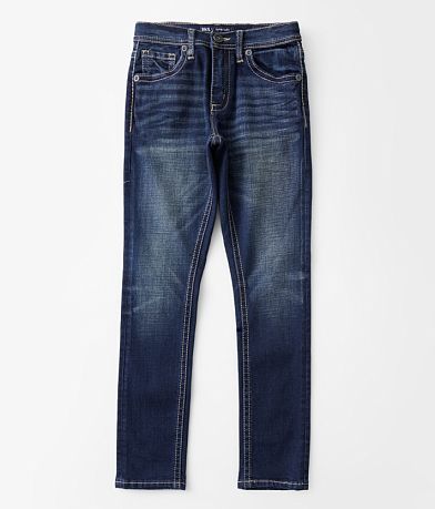 Rock & Roll: Slim Fit Dark Vintage Stretch Revolver Straight Jeans