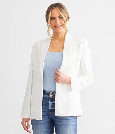 GeeGee Clothing Oversized Fringe Blazer front view