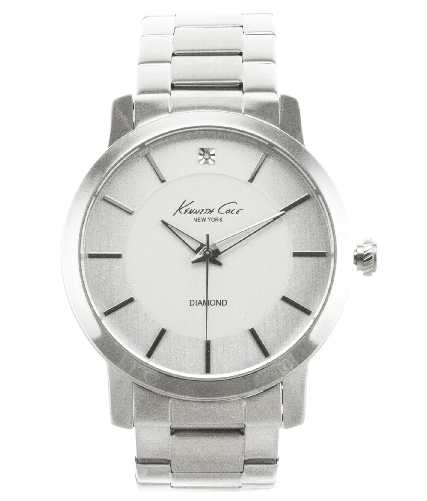 Kenneth Cole Diamond Watch White Leather Gold A126-14 KC2857 Kenneth Cole Men main image 2