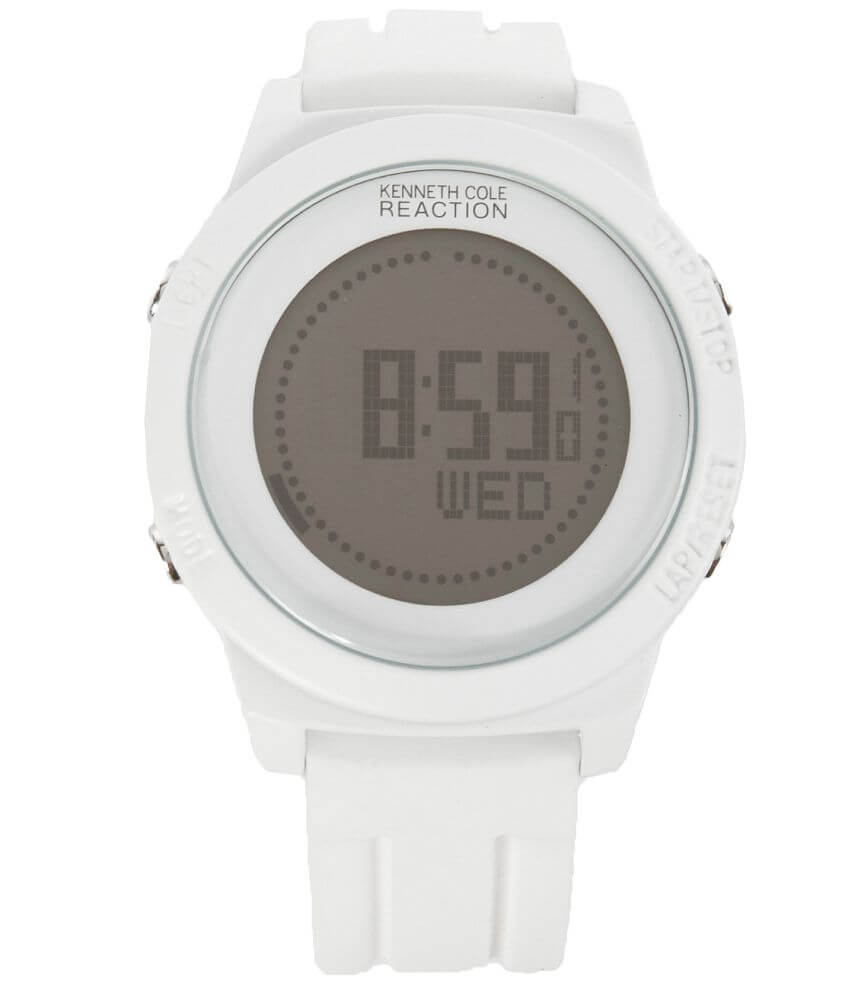 Cole Reaction Digital Watch Men's Watches in White Buckle