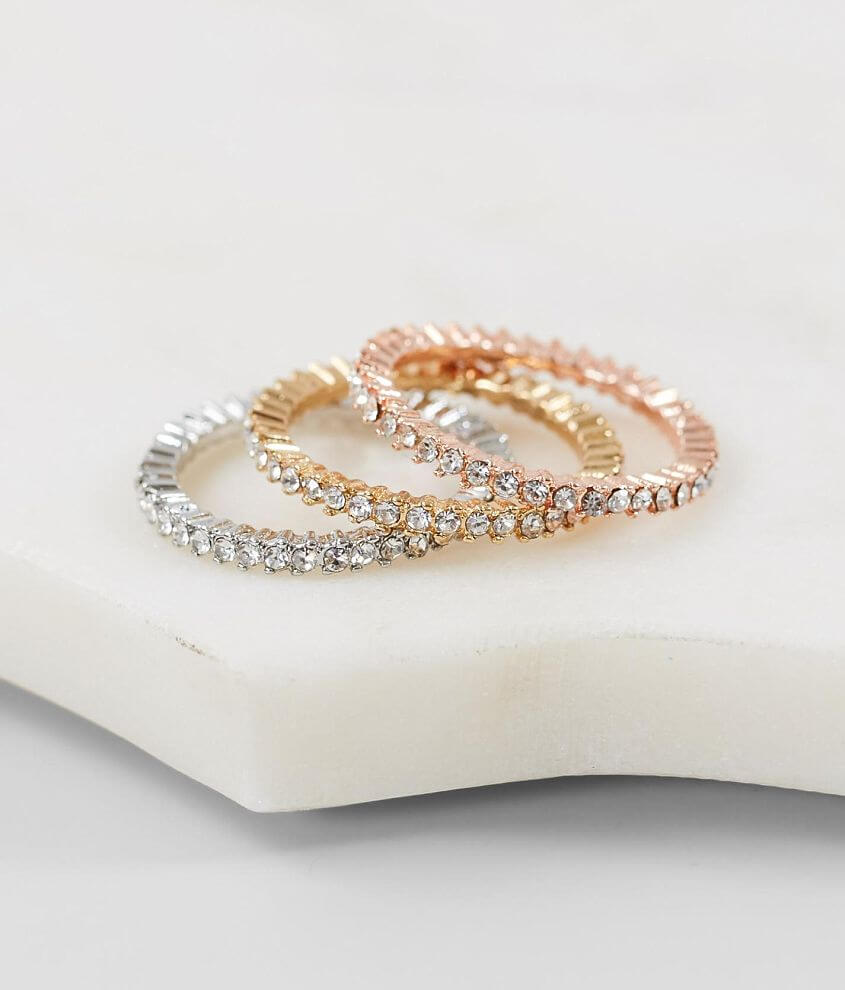 BKE Dainty Glitz Ring Set