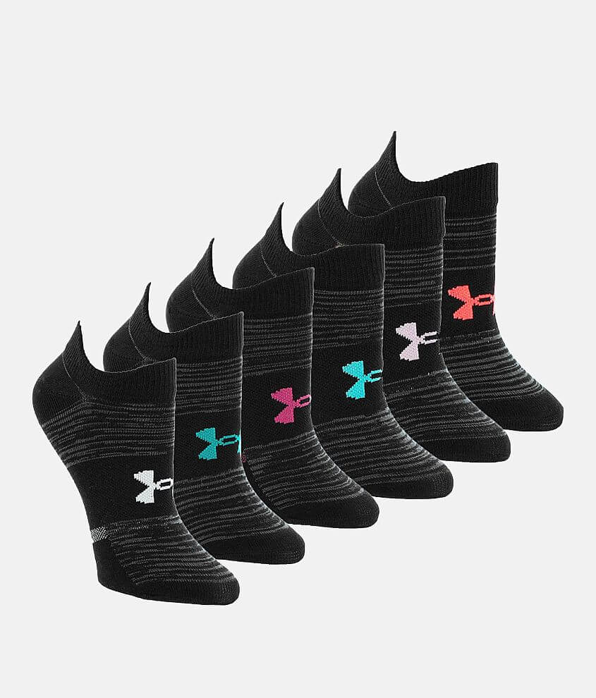 Under Armour® Essential 2.0 6 Pack Socks - Women's Socks in Black ...