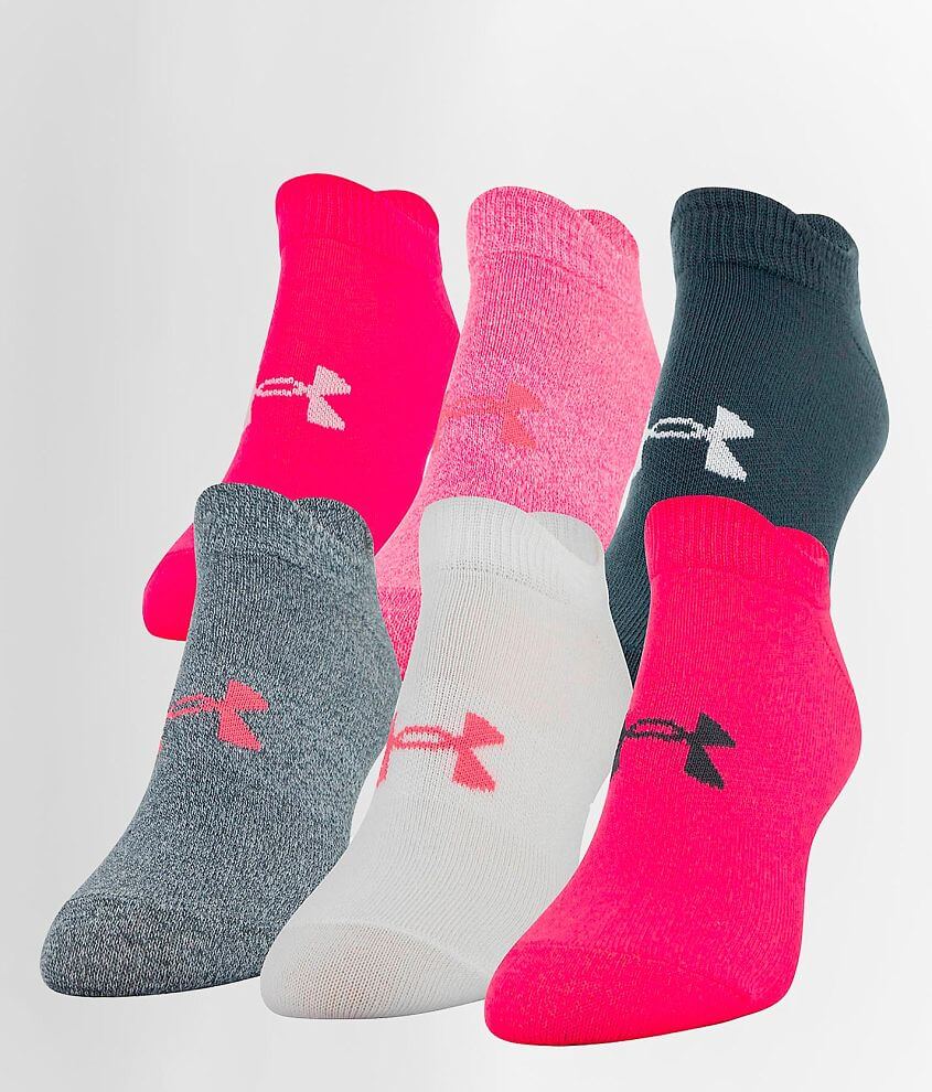 Under Armour® Essential 2.0 6 Pack Socks - Women's Socks in Cerise Pink ...