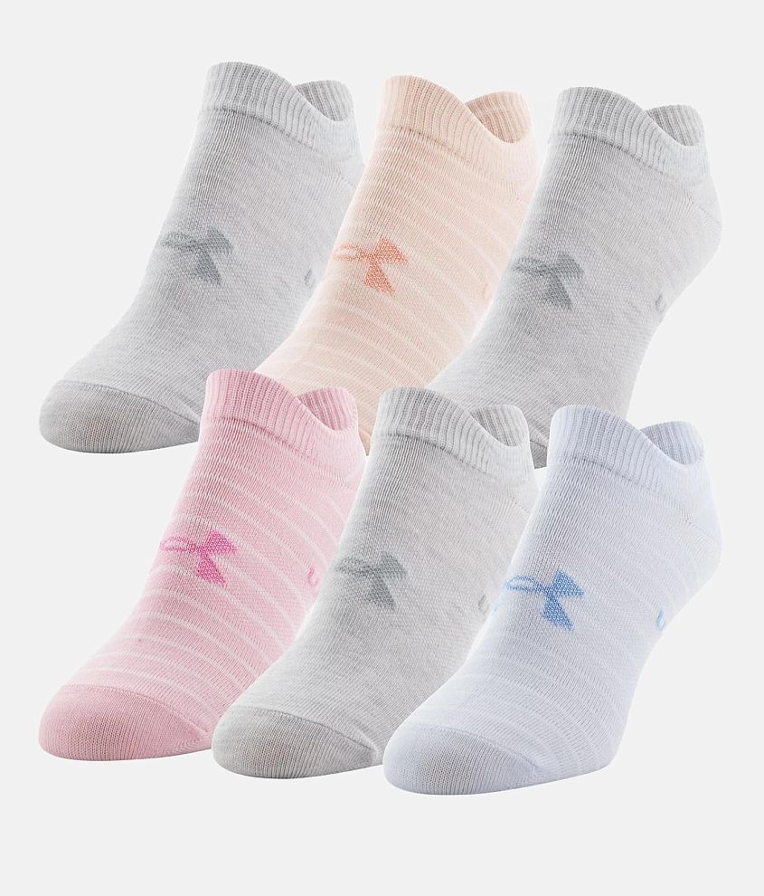 Under Armour® Essential 6 Pack Socks - Women's Socks in Oxford Blue Ast