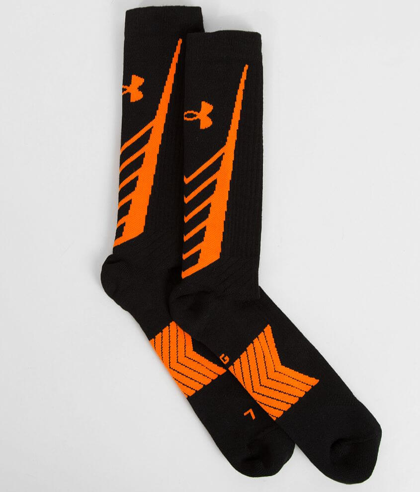 Orange and black under armour deals socks