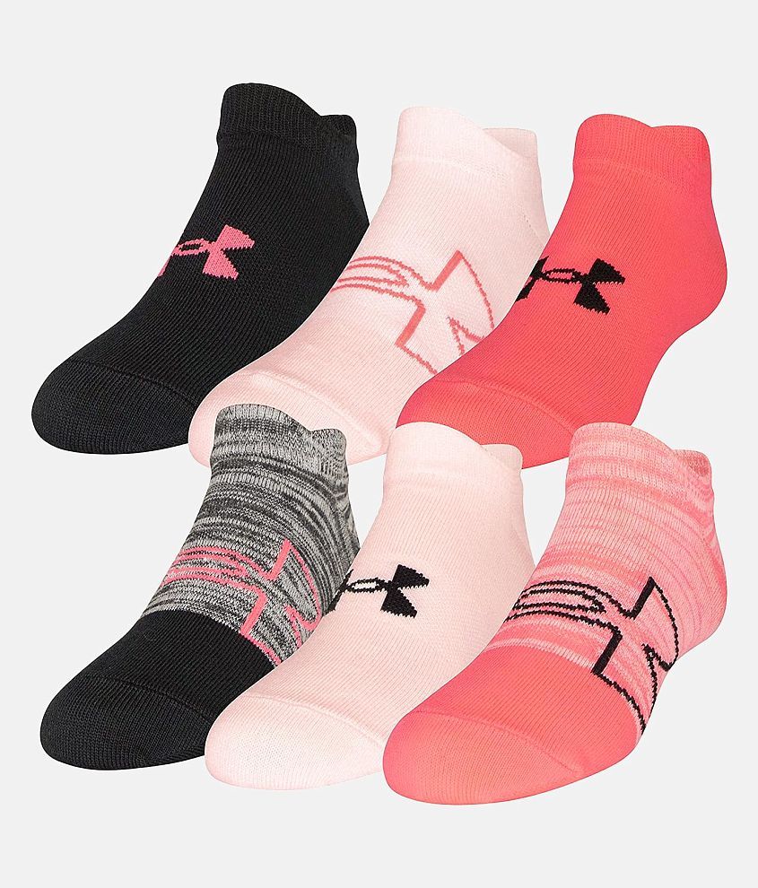 Girls - Under Armour® Essential 6 Pack Socks - Girl's Socks in Cerise 2 |  Buckle