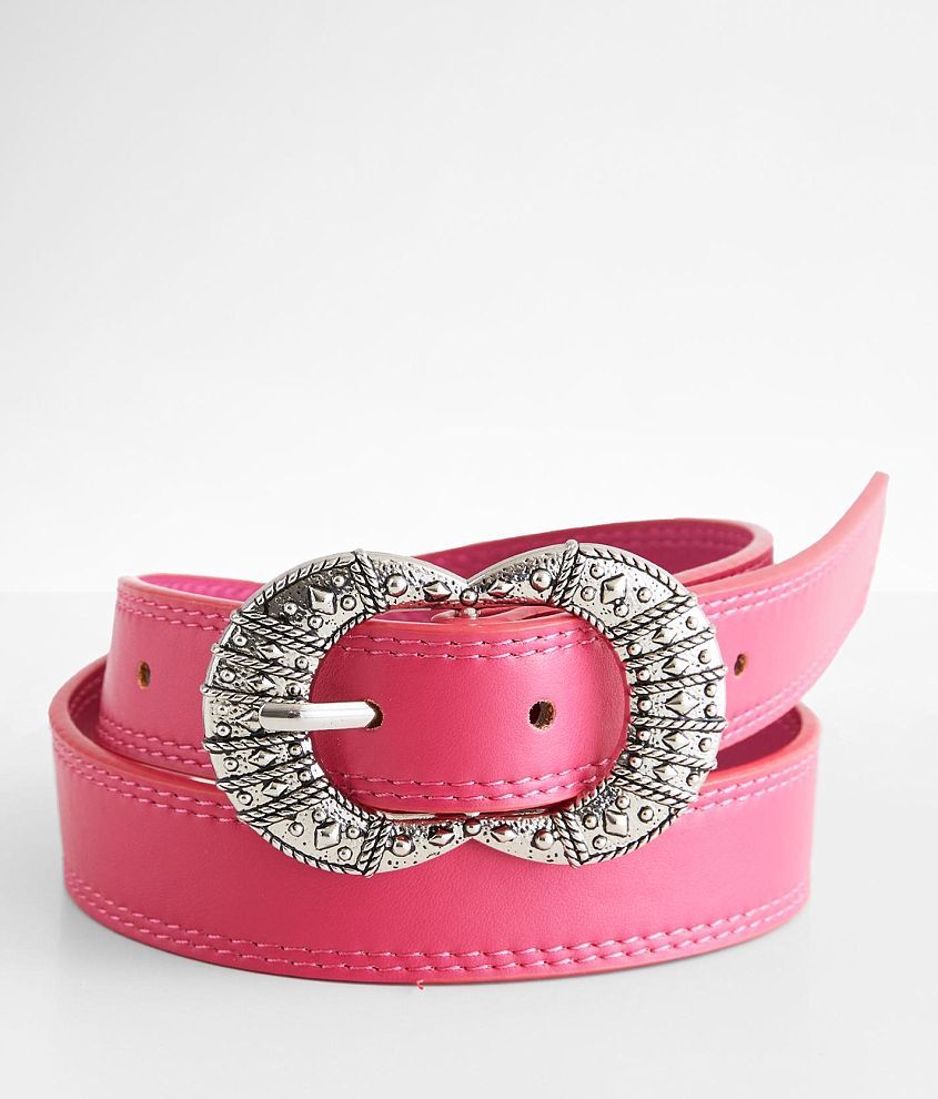 BKE Trend Faux Leather Belt front view