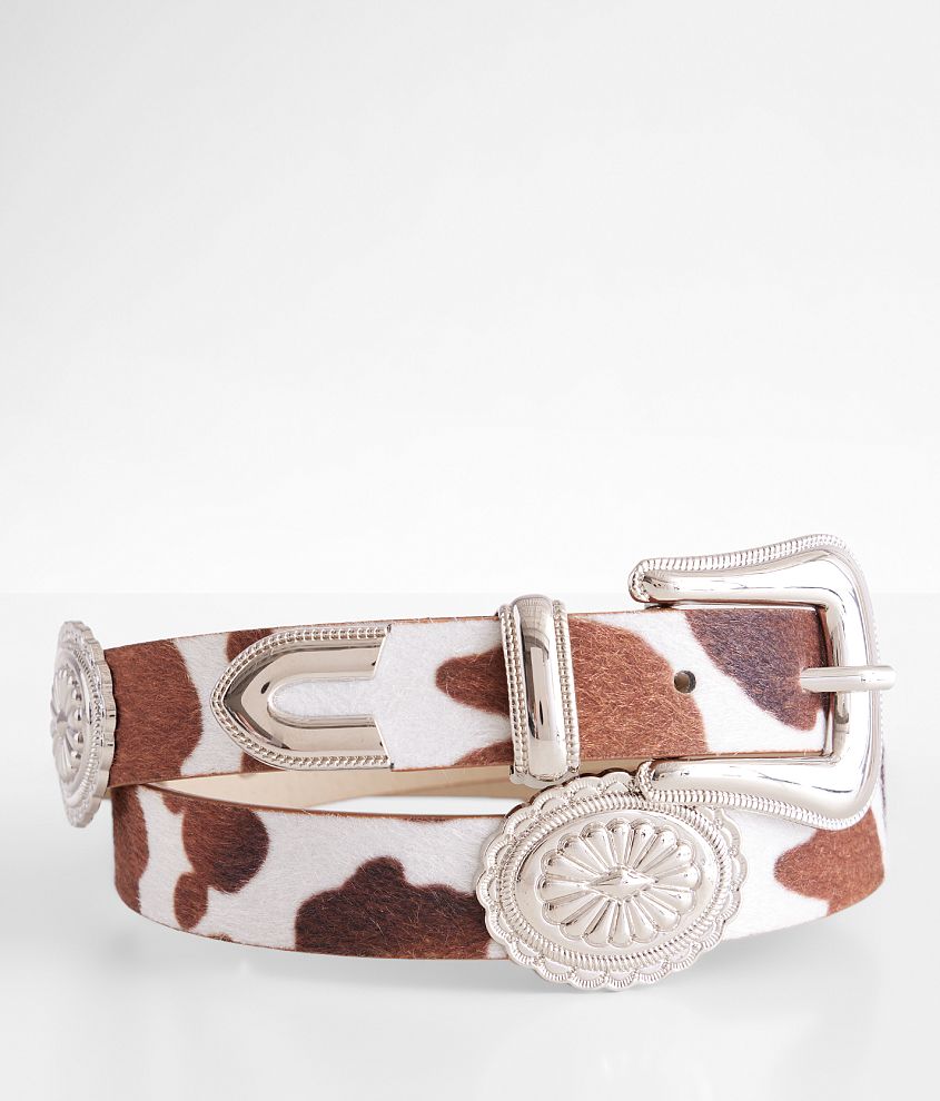 Cow print belt hotsell