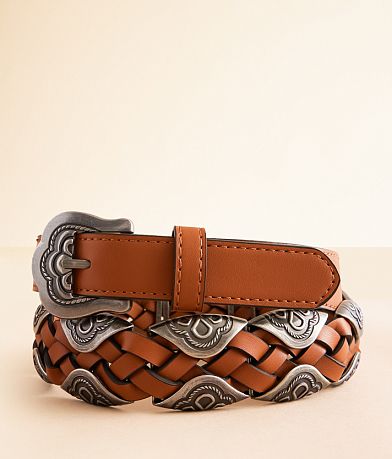 BKE Embossed Metal Belt front view