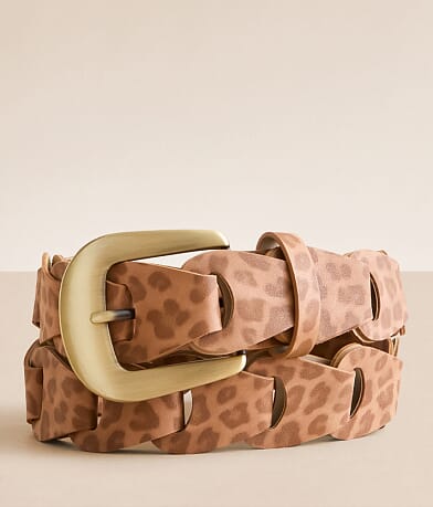 BKE Leopard Cut-Out Belt front view