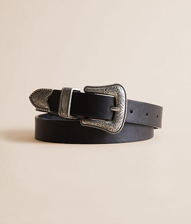 3268 Women\'s Embossed Concho Western Belt, Black Ariat Women main image 4