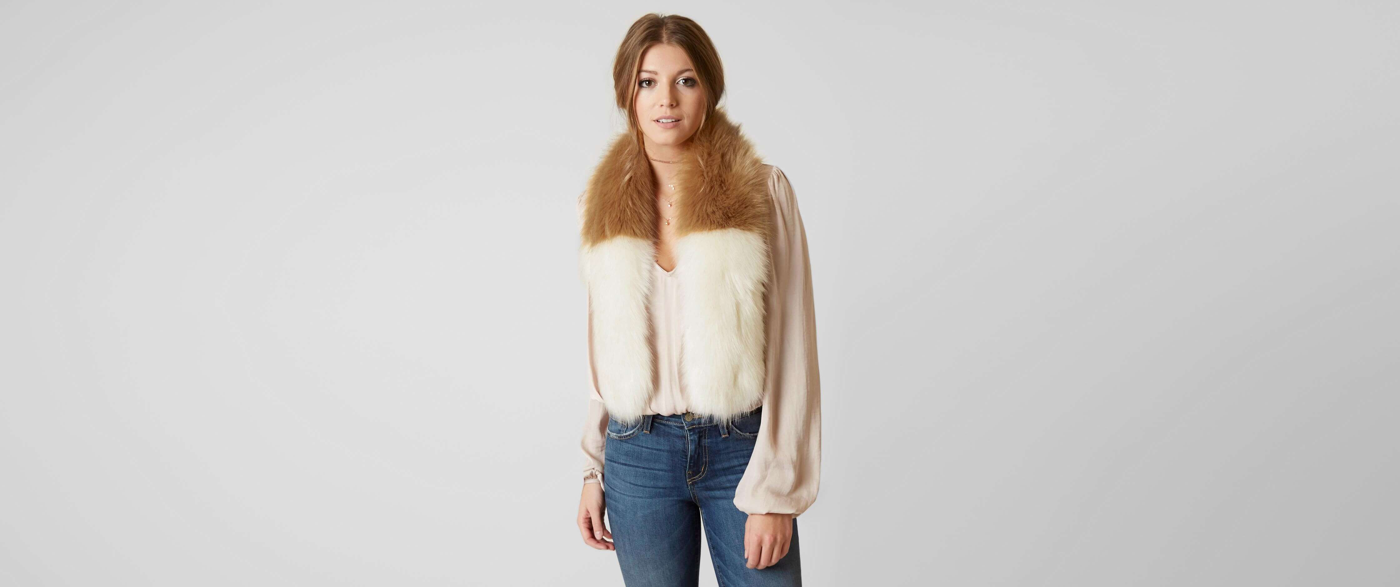 Faux Fur Stole - Women's Scarves in Tan | Buckle