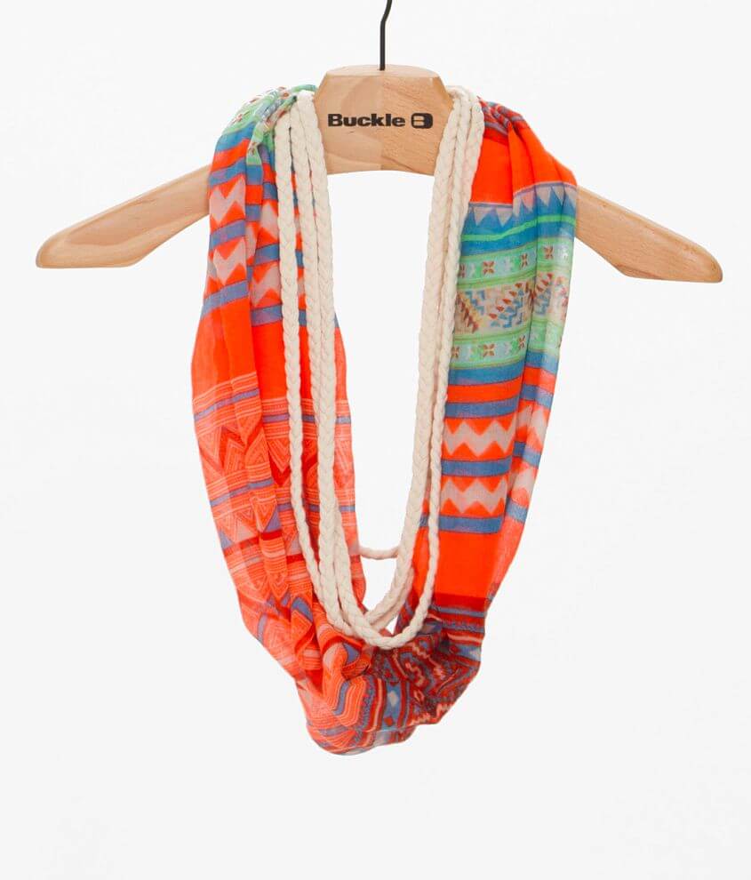 Southwestern Print Infinity Scarf front view