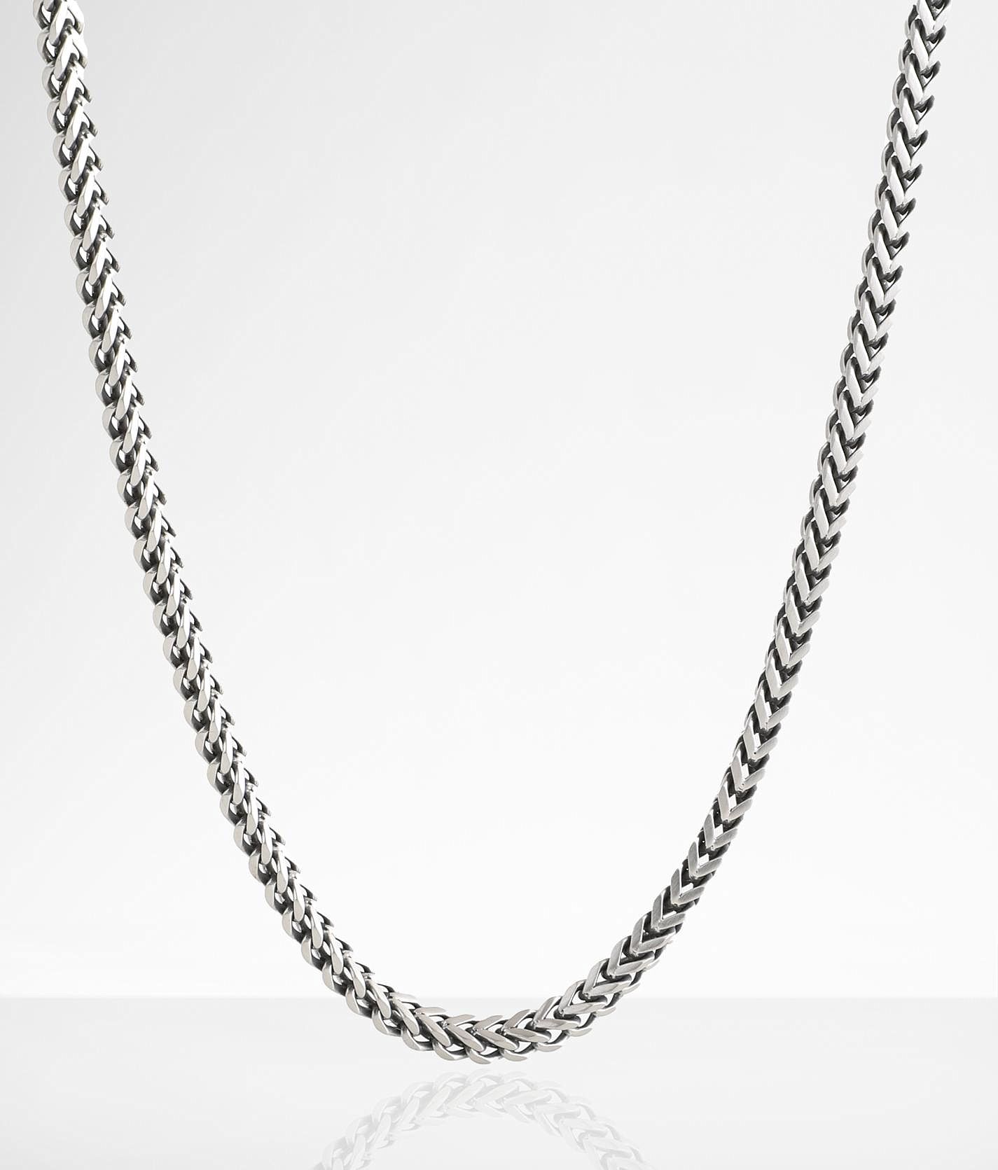 ベース silver925 chain necklace Solid Pure S925 Sterling Silver Chain 5mm Round Wheat Link