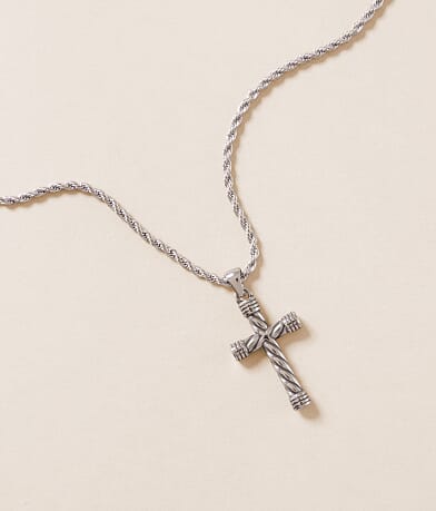 BKE Twisted Cross 20" Necklace front view