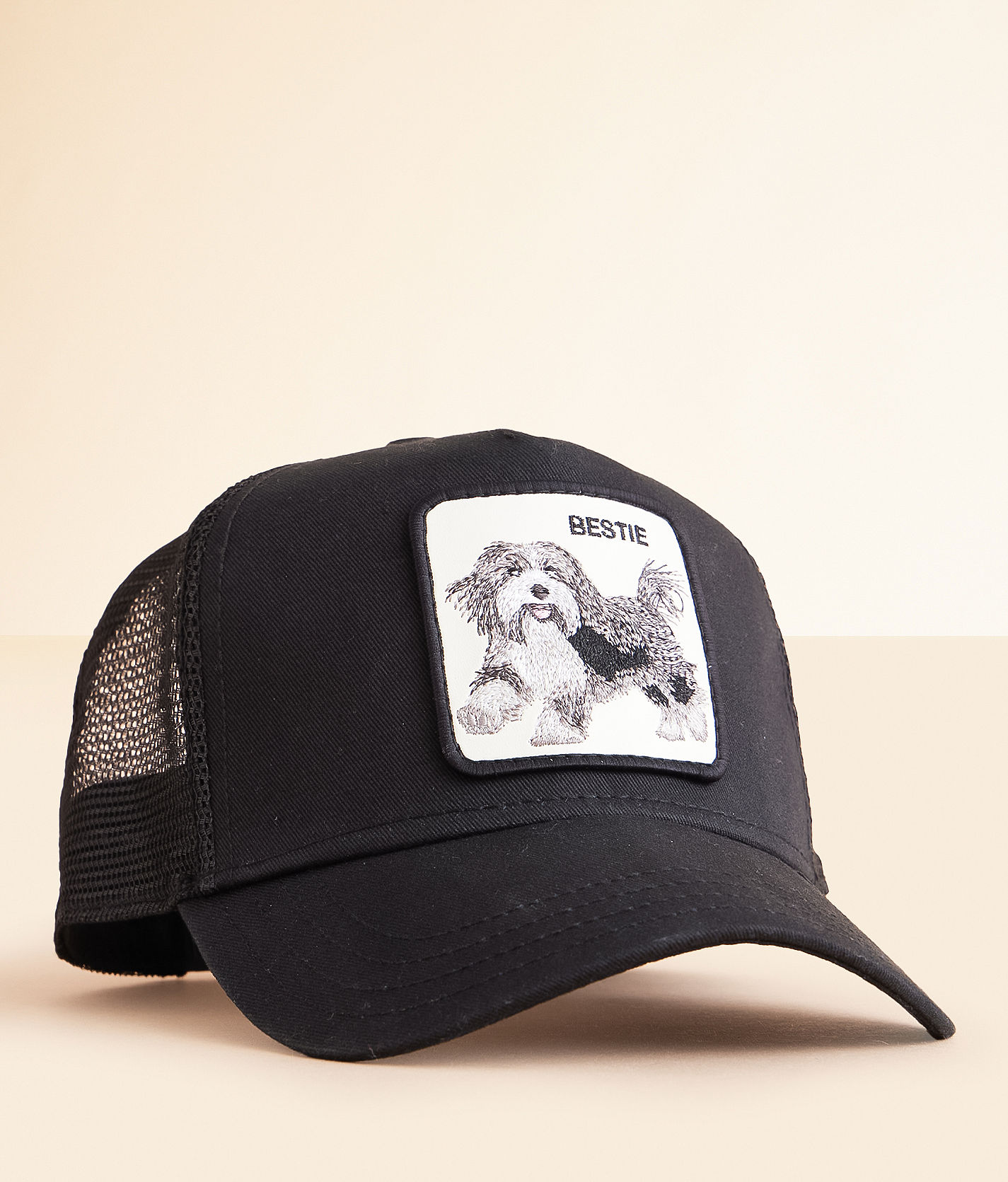 Goorin Bros Bestie Dog Trucker Hat Black The Farm Snapback NWT 101-1782-BLK Goorin Bros. FW24 Trucker Hat for Men and Women, Black (The  main image 3