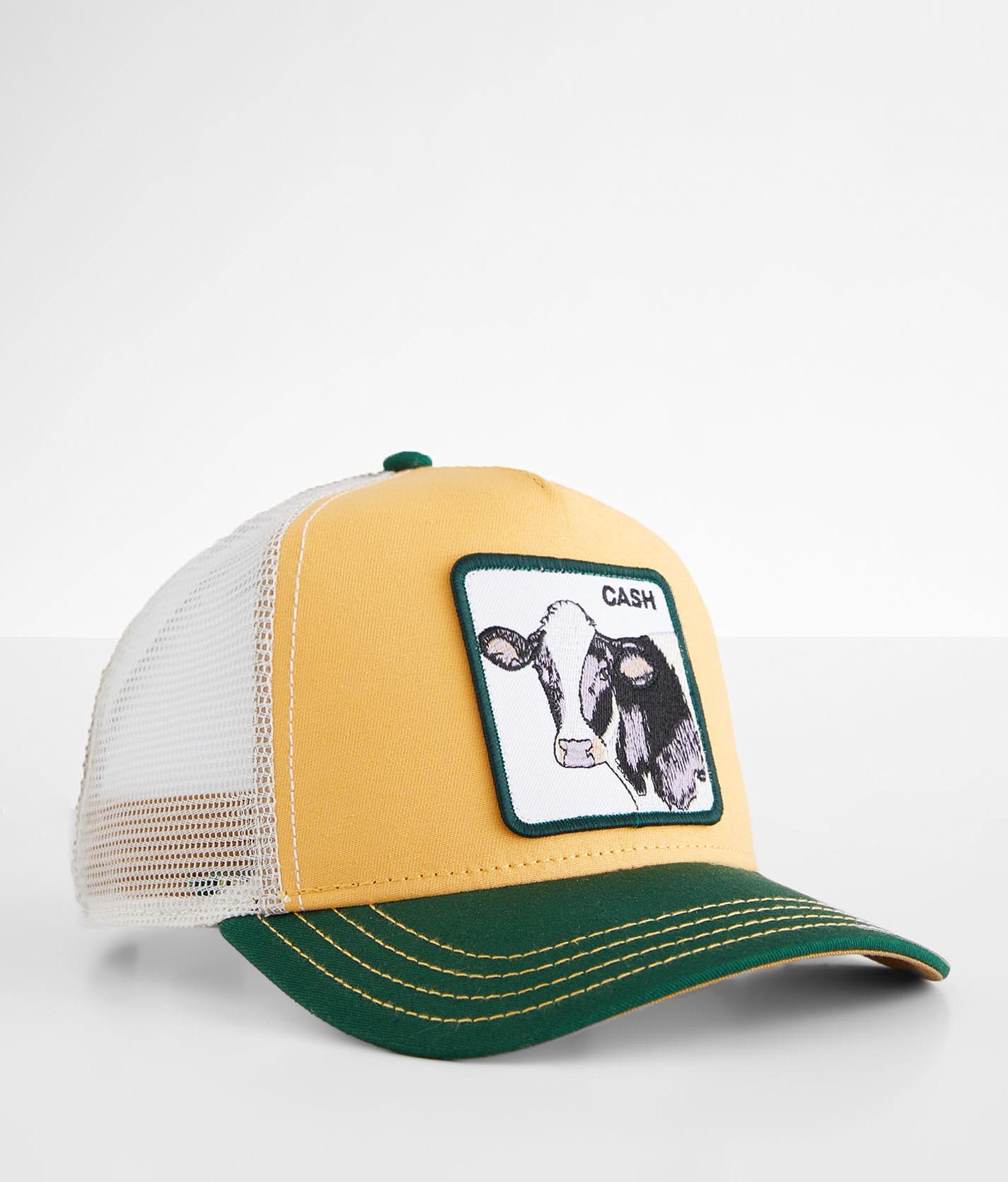 Casquette Snapback Goorin Bros The Farm MV Bovine MVP Trucker – Bleu Kaki, Toile Et Mesh, Adjustable