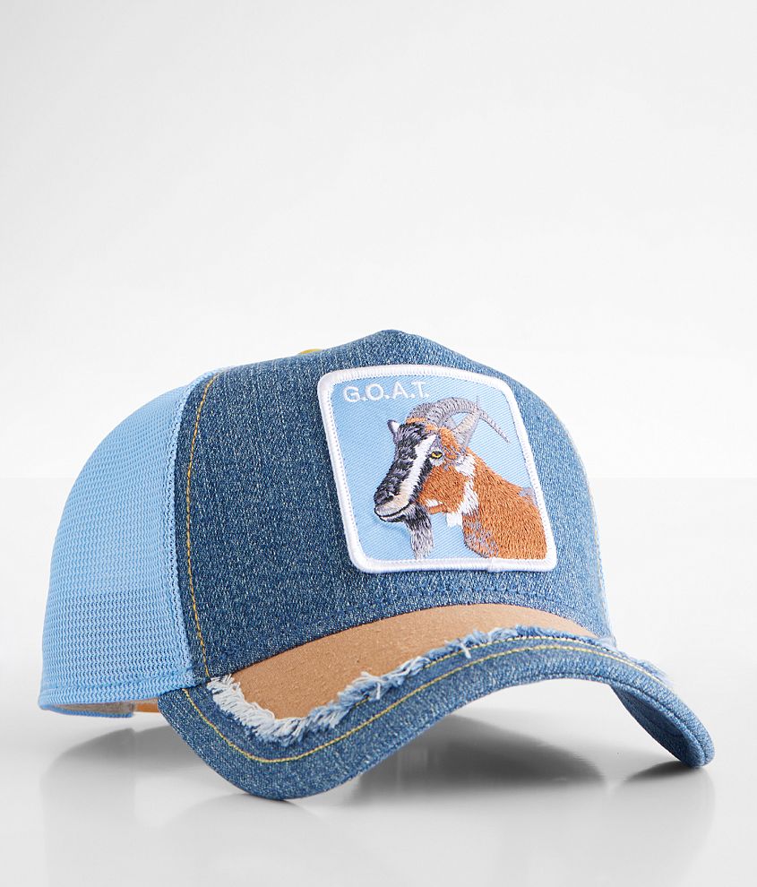 Goorin Bros. Silky Goat Denim Trucker Hat front view