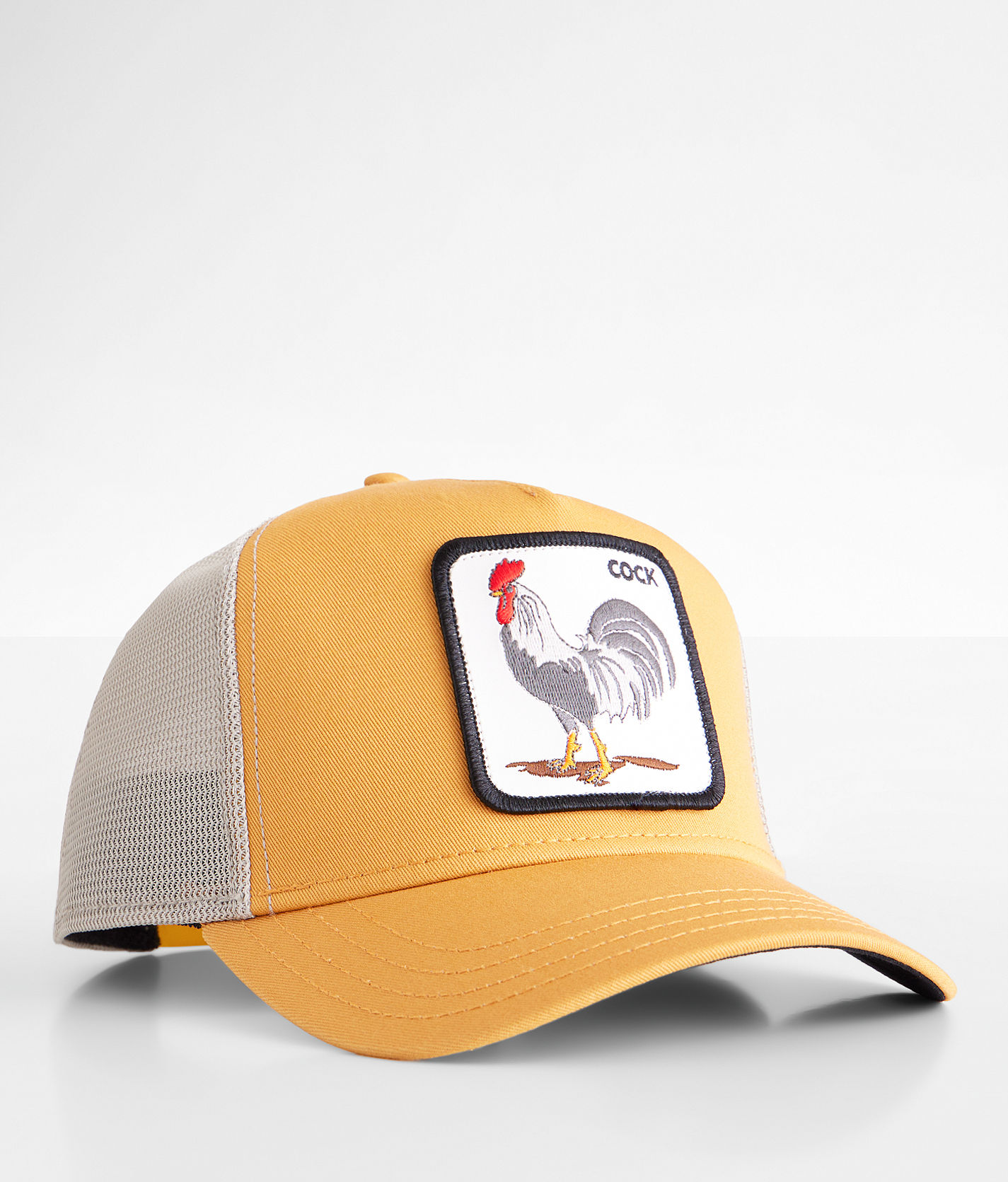 Goorin Bros Orange Cap with Bird Patch Goorin Bros Pterosaurs Over It Patch The Farm Trucker Hat  main image 3