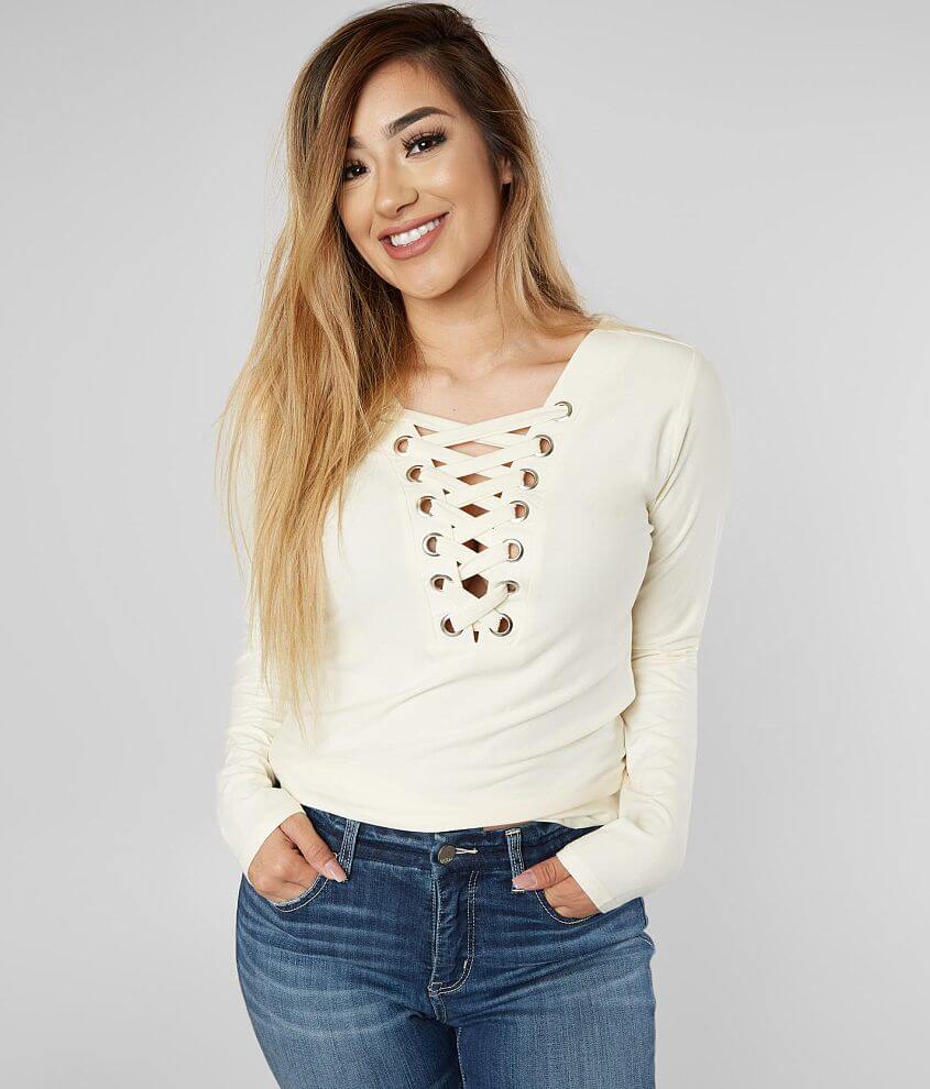 Daytrip Lace-Up Top front view