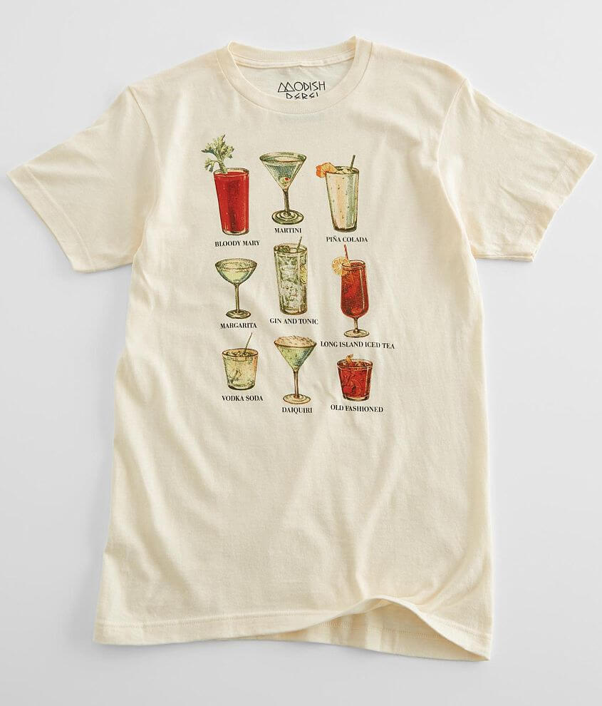 Modish Rebel Drink Chart T-Shirt front view