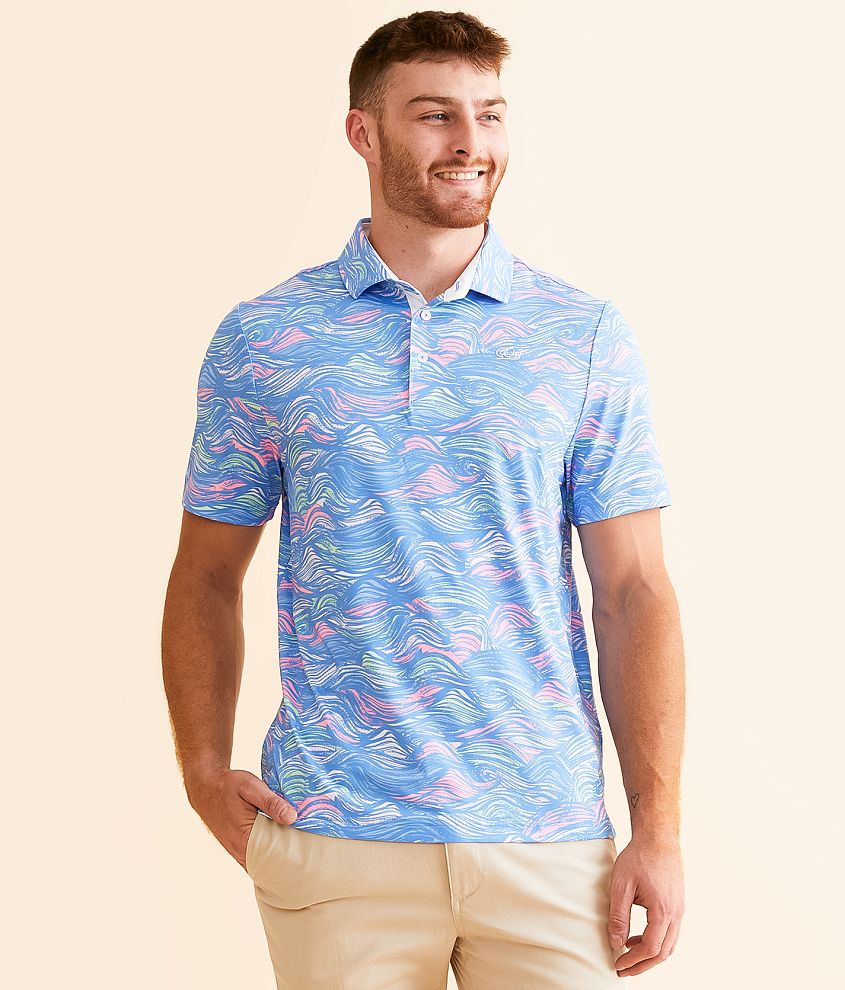 Good Good Golf Makin' Waves Performance Polo front view