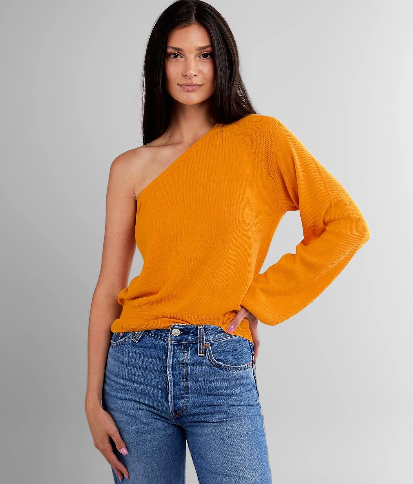 Willow & Root Lightweight One Shoulder Sweater - Women's Sweaters In ...