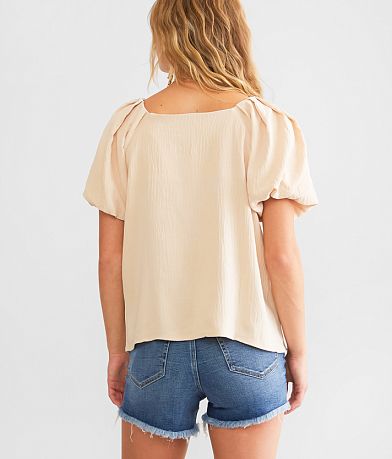 Daytrip Bubble Sleeve Top BACK