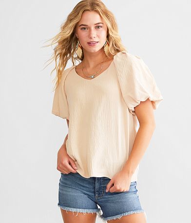 Daytrip Bubble Sleeve Top FULL_LEFT_SIDE