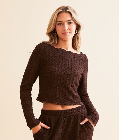 Willow &amp; Root Textured Crop Top FULL_RIGHT_SIDE