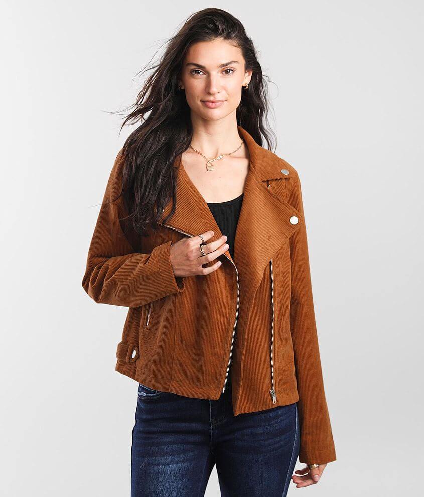 Gilded Intent Moto Corduroy Jacket - Women's Coats/Jackets in Rust | Buckle