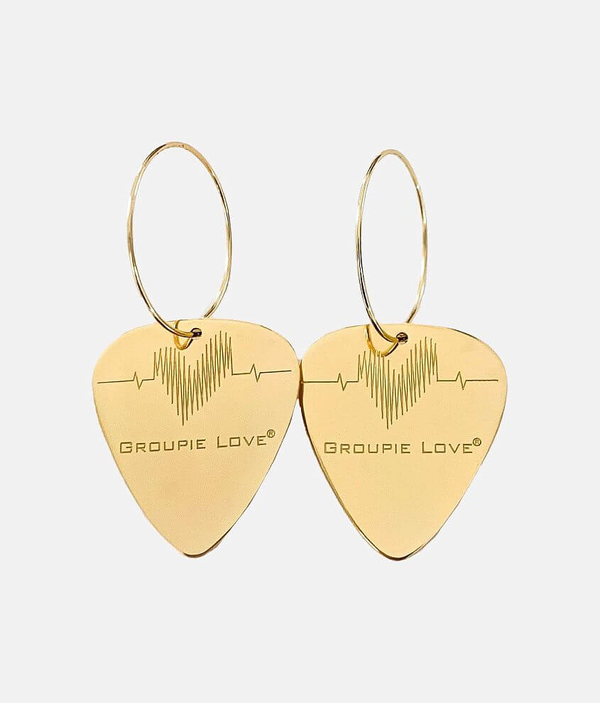 Groupie Love&#174; Heart Guitar Pick Earring front view
