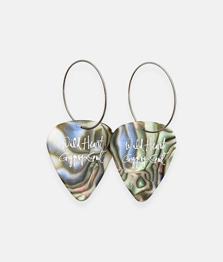 Groupie Love&#174; Abalone Guitar Pick Earring front view