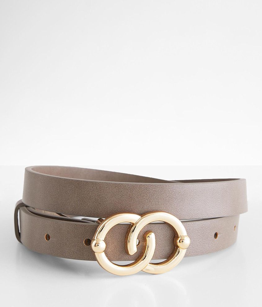 BKE Reversible Double Circle Belt - Women's Belts in Gold Taupe