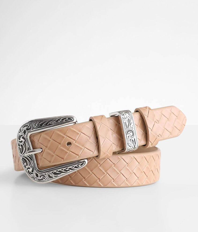 Bke Braided Leather Belt - Brown X-Small, Women's