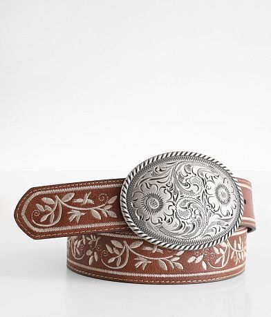 BKE Embroidered Western Belt front view
