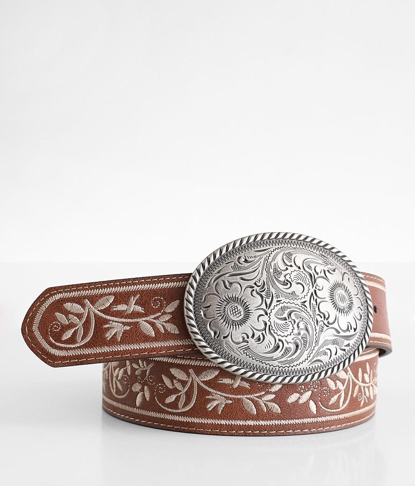 BKE Embroidered Western Belt front view