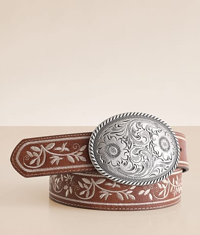 BKE Embroidered Western Belt front view
