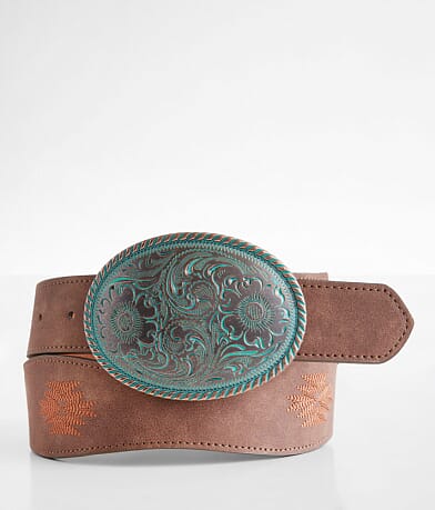 Ariat Embossed Leather Belt - Women's Belts in Brown