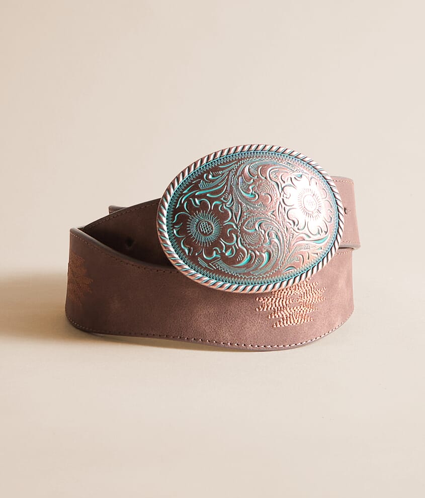 Sterling & Stitch Embroidered Western Belt - Women display picture 1
