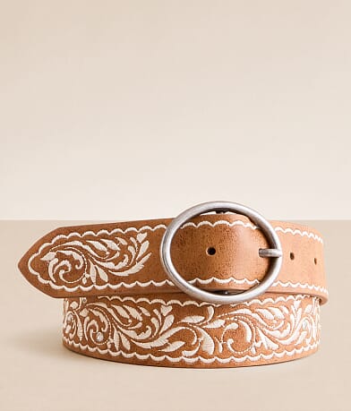 BKE Embroidered Glitz Belt front view
