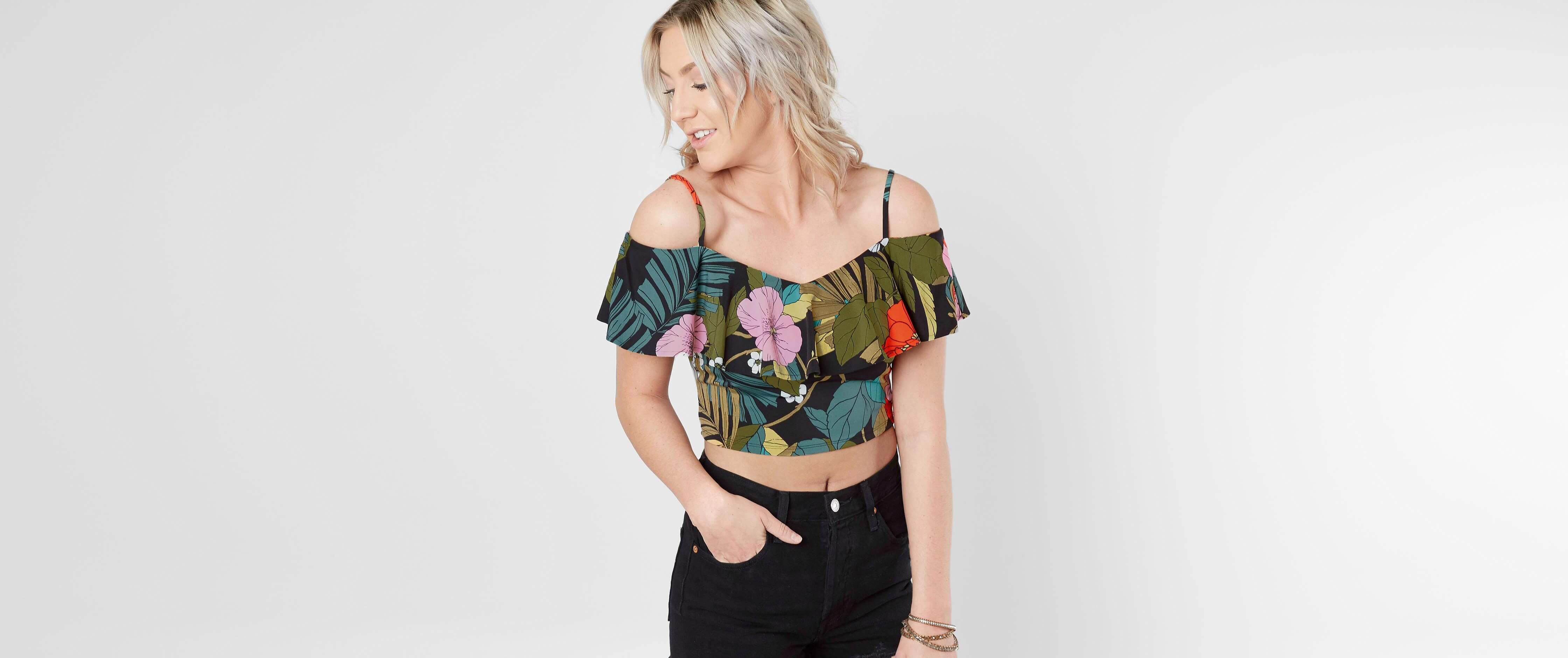 Image of Guess Greyson Ruffle Top