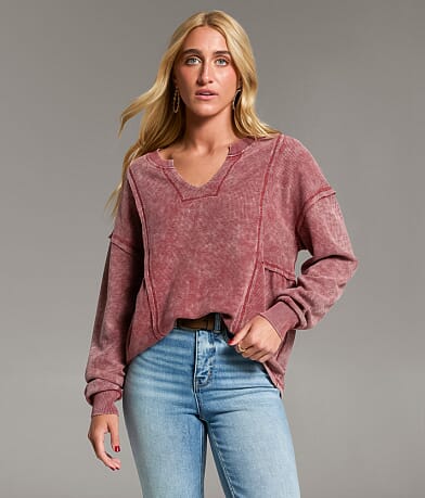 BKE Raw Edge Washed Thermal front view