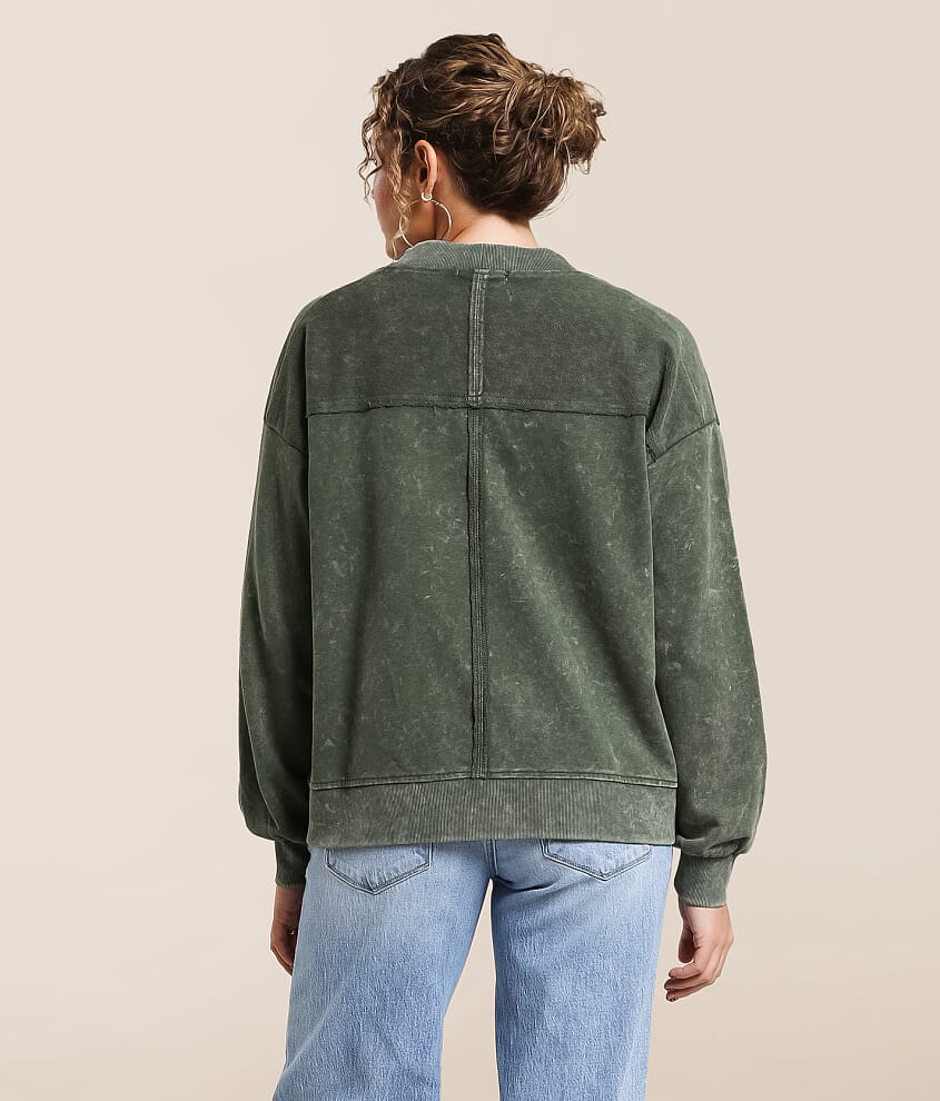 Raw Edge Washed Cardigan - thumbnail 3