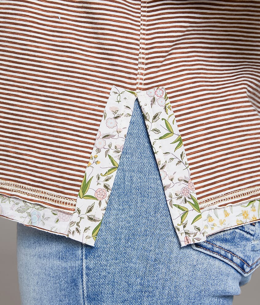 Striped Henley Tank Top