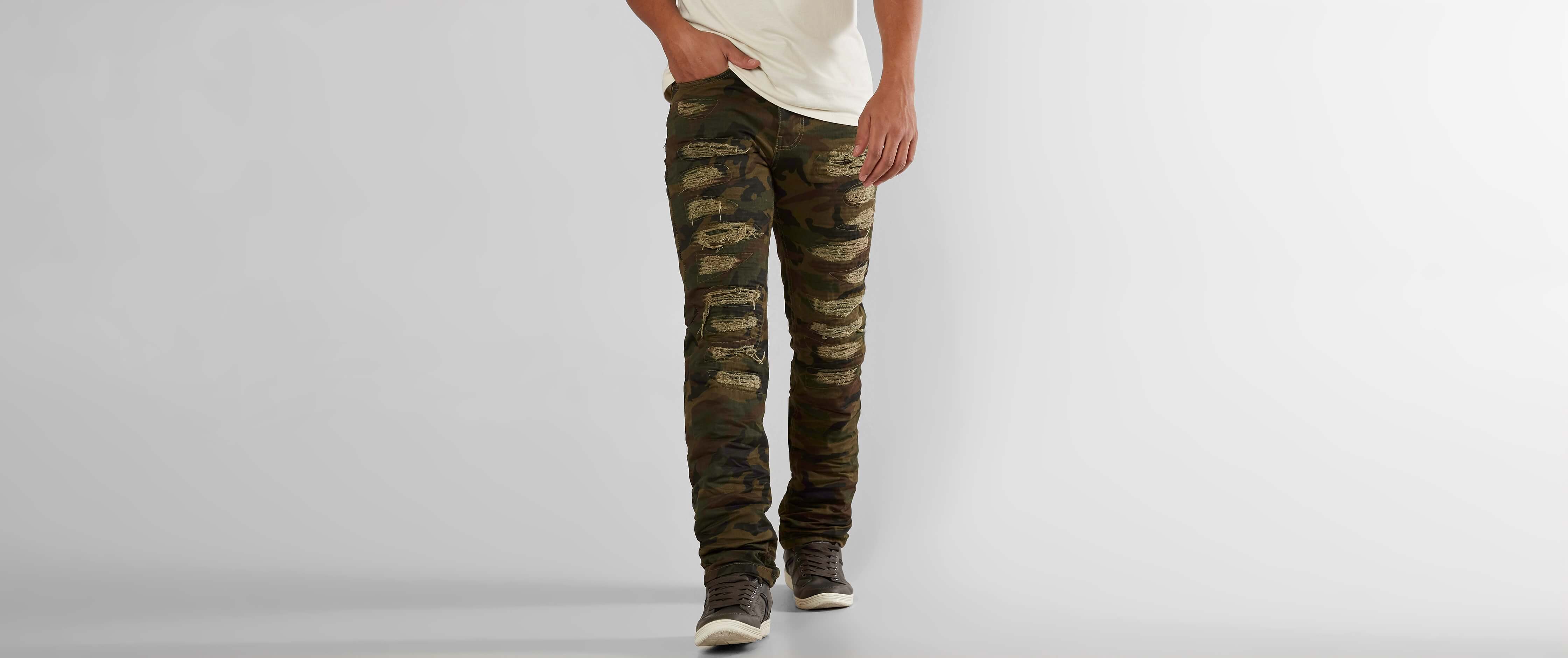 ripped camo jeans mens